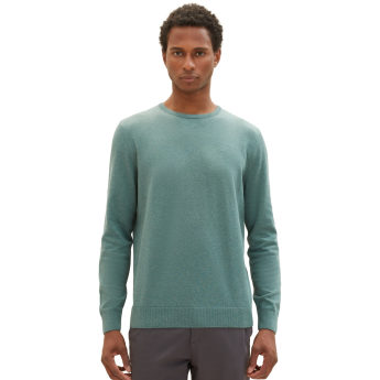 Tom Tailor Ανδρικό Πουλόβερ BASIC CREW Neck Sweater 1027661-32619 Πράσινο