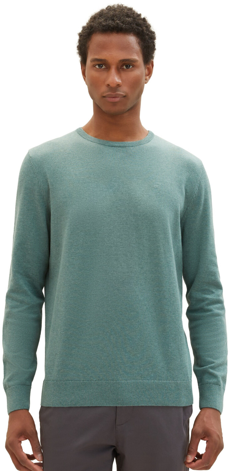 Tom Tailor Ανδρικό Πουλόβερ BASIC CREW Neck Sweater 1027661-32619 Πράσινο