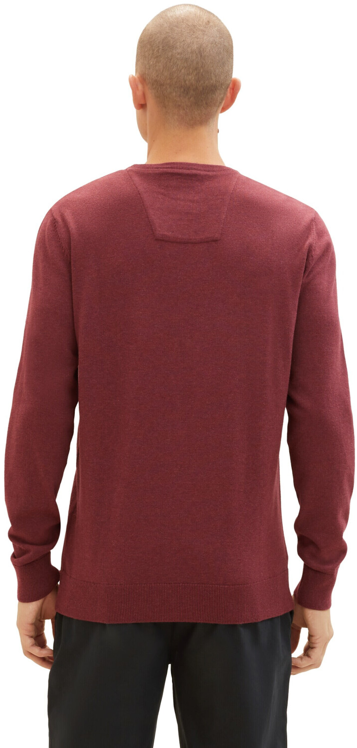 Tom Tailor Ανδρικό Πουλόβερ BASIC CREW Neck Sweater 1027661-32620 Μπορντό φωτογραφία