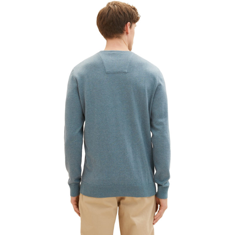 tom tailor melierter strickpullover 1027661 32714 dusty dark teal melange 3 tobros.gr