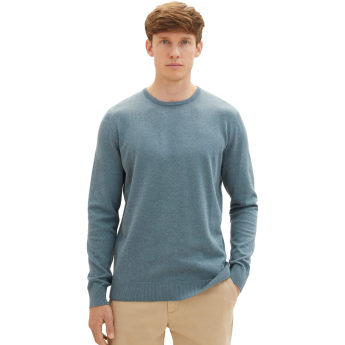 Tom Tailor Ανδρικό Πουλόβερ BASIC CREW Neck Sweater 1027661-32714 Γαλάζιο