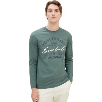 Tom Tailor Ανδρικό T-Shirt Μακρυμάνικο 1037744-19643 Πράσινο