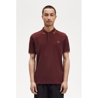 Fred Perry Ανδρική Μπλούζα Twin Tipped Polo M3600-T56 Μπορντό