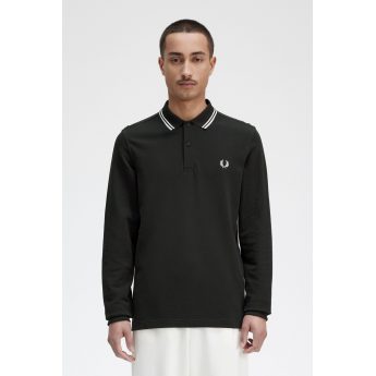 Fred Perry Ανδρική Μπλούζα Ls Twin Tipped Polo M3636-T50 Πράσινο