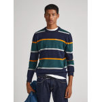 Pepe Jeans Ανδρικό Πουλόβερ Sylvester Striped Sweatshirt PM702388-594 Μπλε