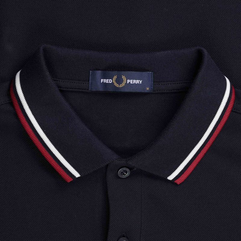fred perry m3636 long sleeve twin tipped polo shirt navy p59652 879335 image tobros.gr