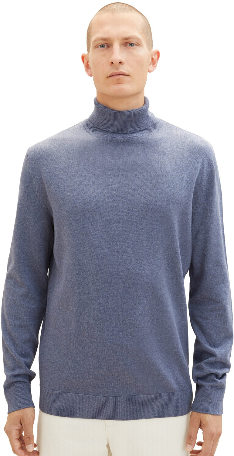 Tom Tailor Ανδρικό Πουλόβερ Basic Knit Turtle Neck Sweater 1038202-18964 Μπλε