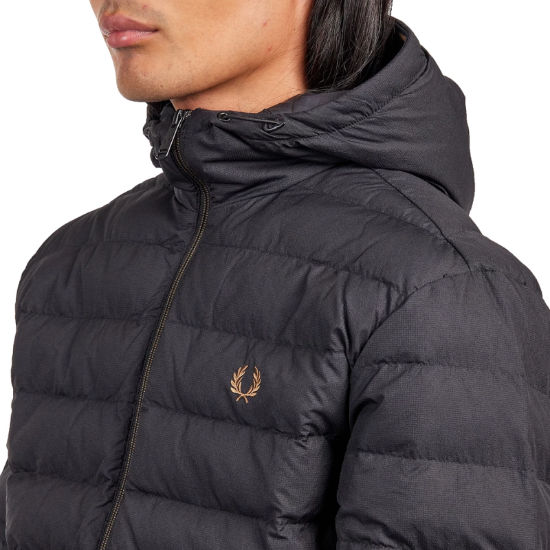 8 fred perry hooded insulated jacket black tobros.gr