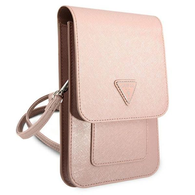 eng pl Guess Handbag GUWBSATMPI pink pink Saffiano Triangle 122502 3 tobros.gr