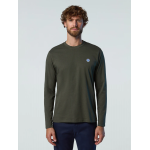 North Sails Ανδρική Μπλούζα T-Shirt Organic Long-sleeved T-shirt with logo patch 6929020000437 Χακί