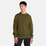 Timberland Ανδρικό Πουλόβερ LS Williams River Cotton YD Crew Sweater Regular TB0A2BMM-302 Πράσινο