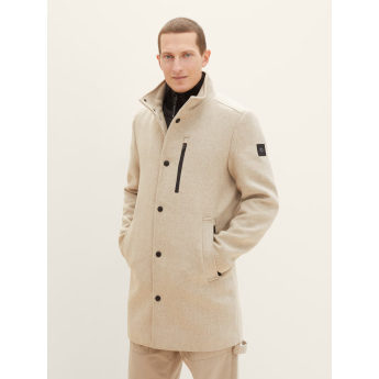Tom Tailor Ανδρικό Παλτό 2-in-1 Wool Coat 1037349-32520 Μπεζ