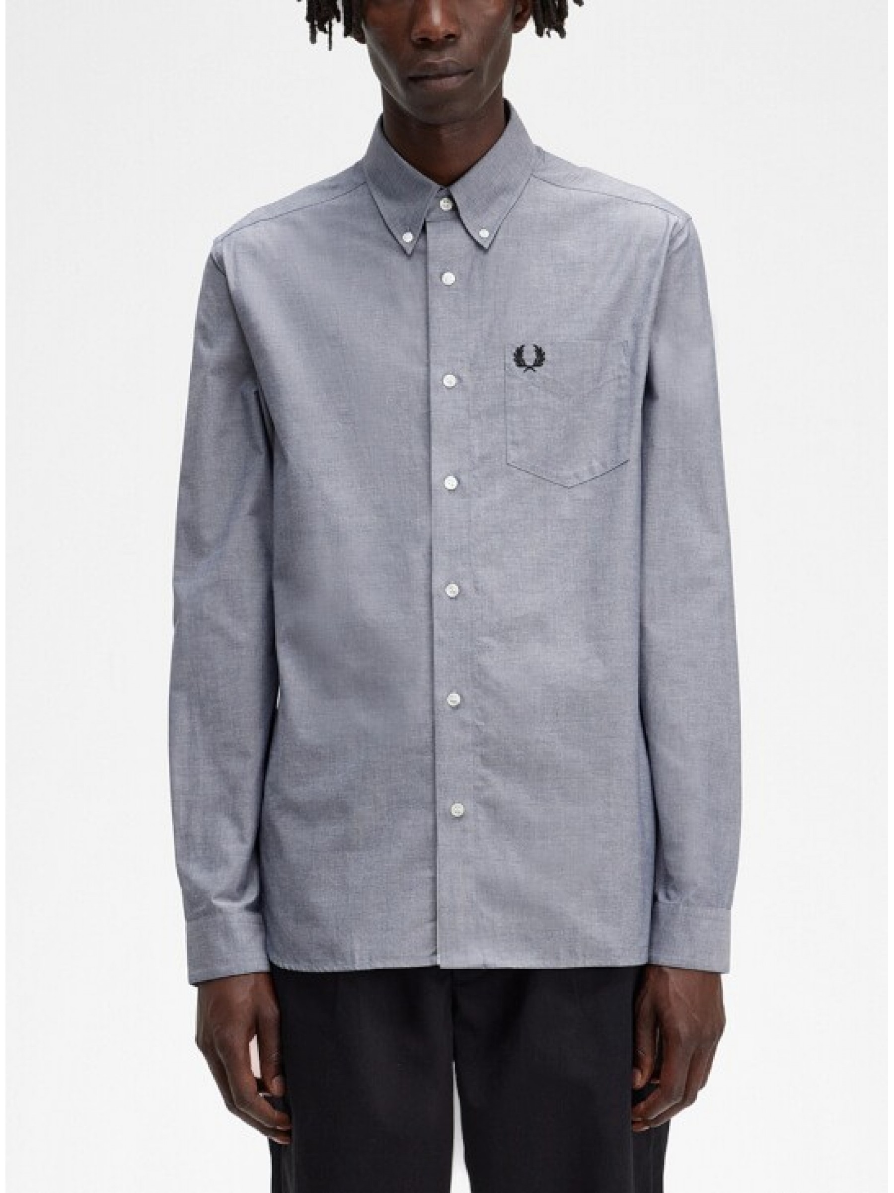 Fred Perry Fred Perry Ανδρικό Πουκάμισο Button Down Collar Shirt M5650-102 Γκρι