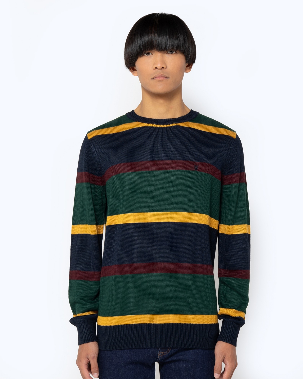 The Bostonians The Bostonians Ανδρικό Πουλόβερ Classic Crew Neck 3MR4322-B166NV Μπλέ