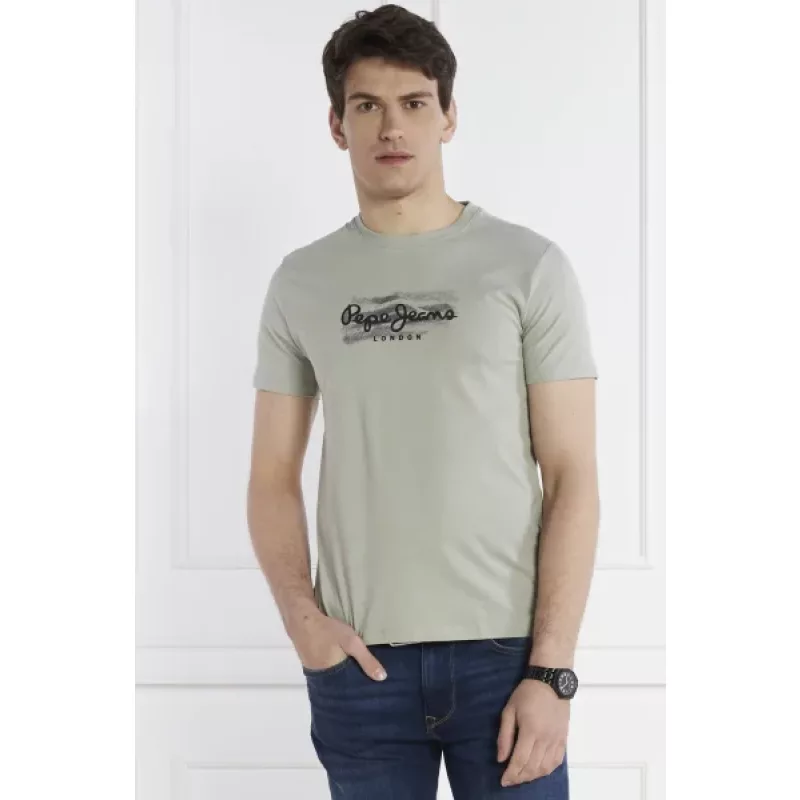 Pepe Jeans Ανδρικό T-shirt Castle PM509204-701 Πράσινο