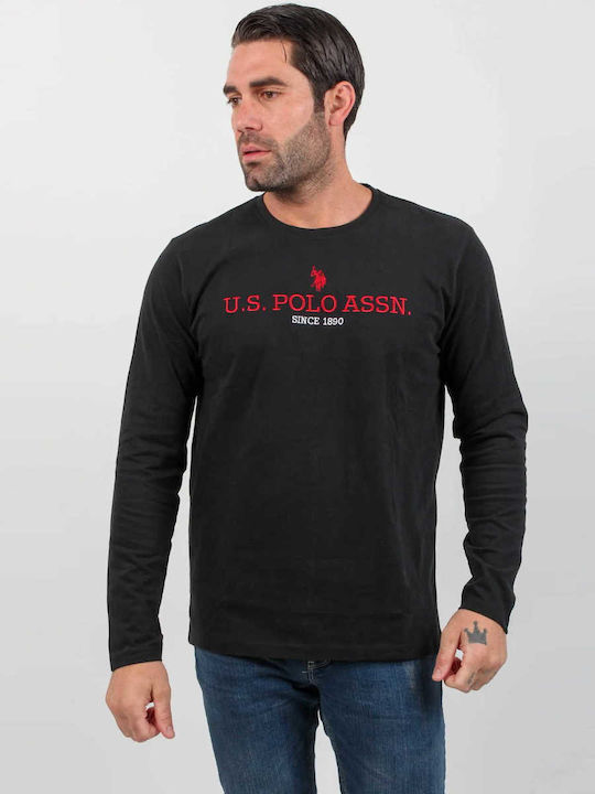 Us Polo Assn. Ανδρικό T-Shirt Μακρυμάνικο Joel 168 66772 52956-199 Μαύρη