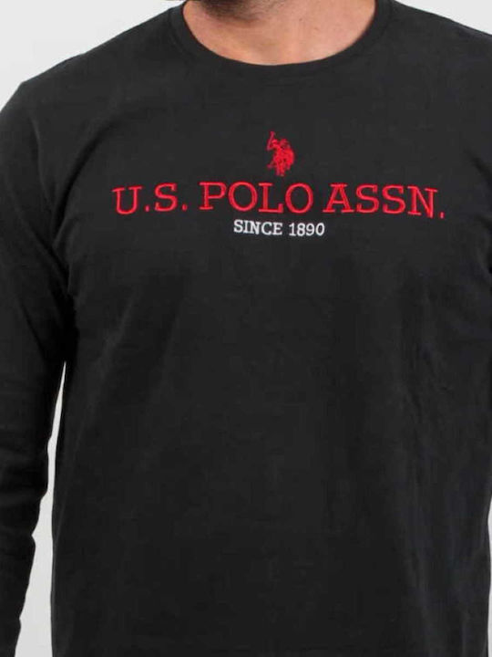 Us Polo Assn. Ανδρικό T-Shirt Μακρυμάνικο Joel 168 66772 52956-199 Μαύρη