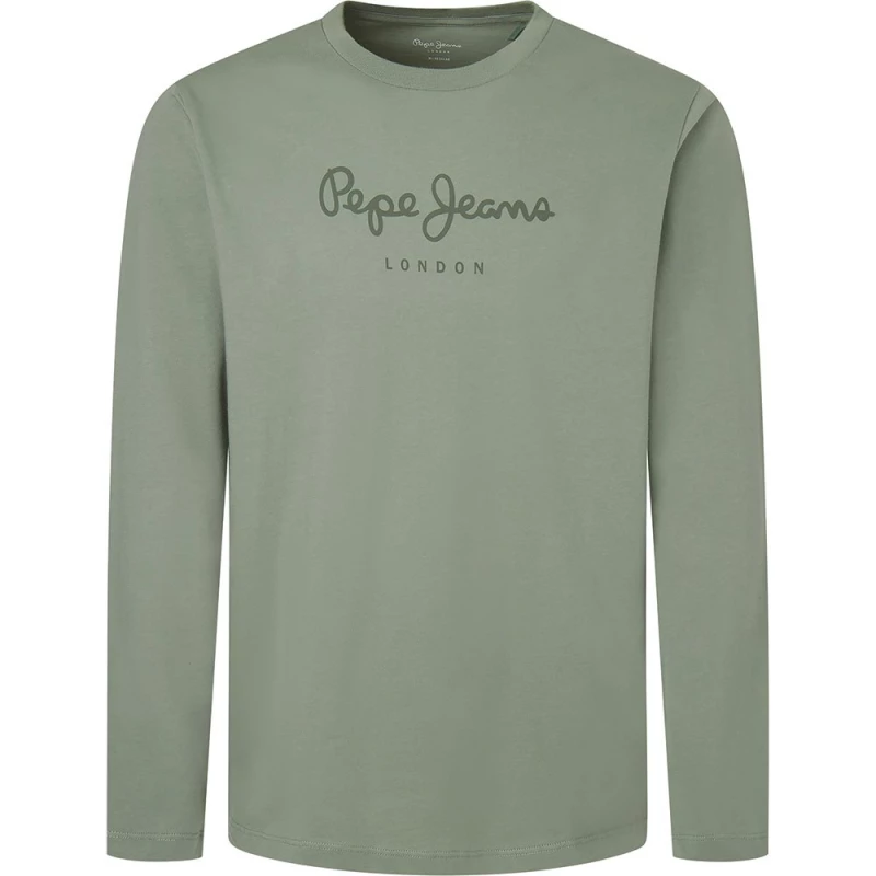 Pepe Jeans Ανδρικό Μακρυμάνικο T-Shirt Eggo Long PM508209-688 Πράσινο