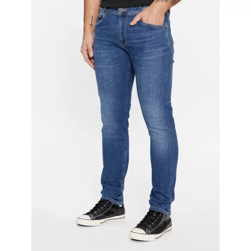 pepe jeans tzin tapered pm207391ht52 skouro mple tapered leg 0000303578107 tobros.gr