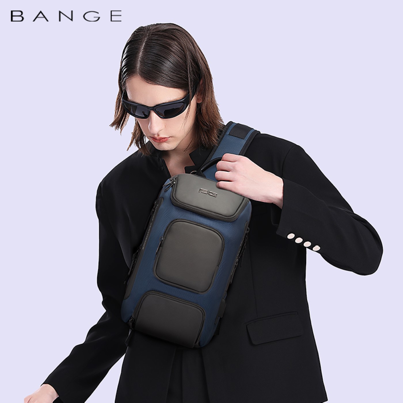 Τσαντάκι ώμου χιαστί crossbody Bange 7086 μπλέ