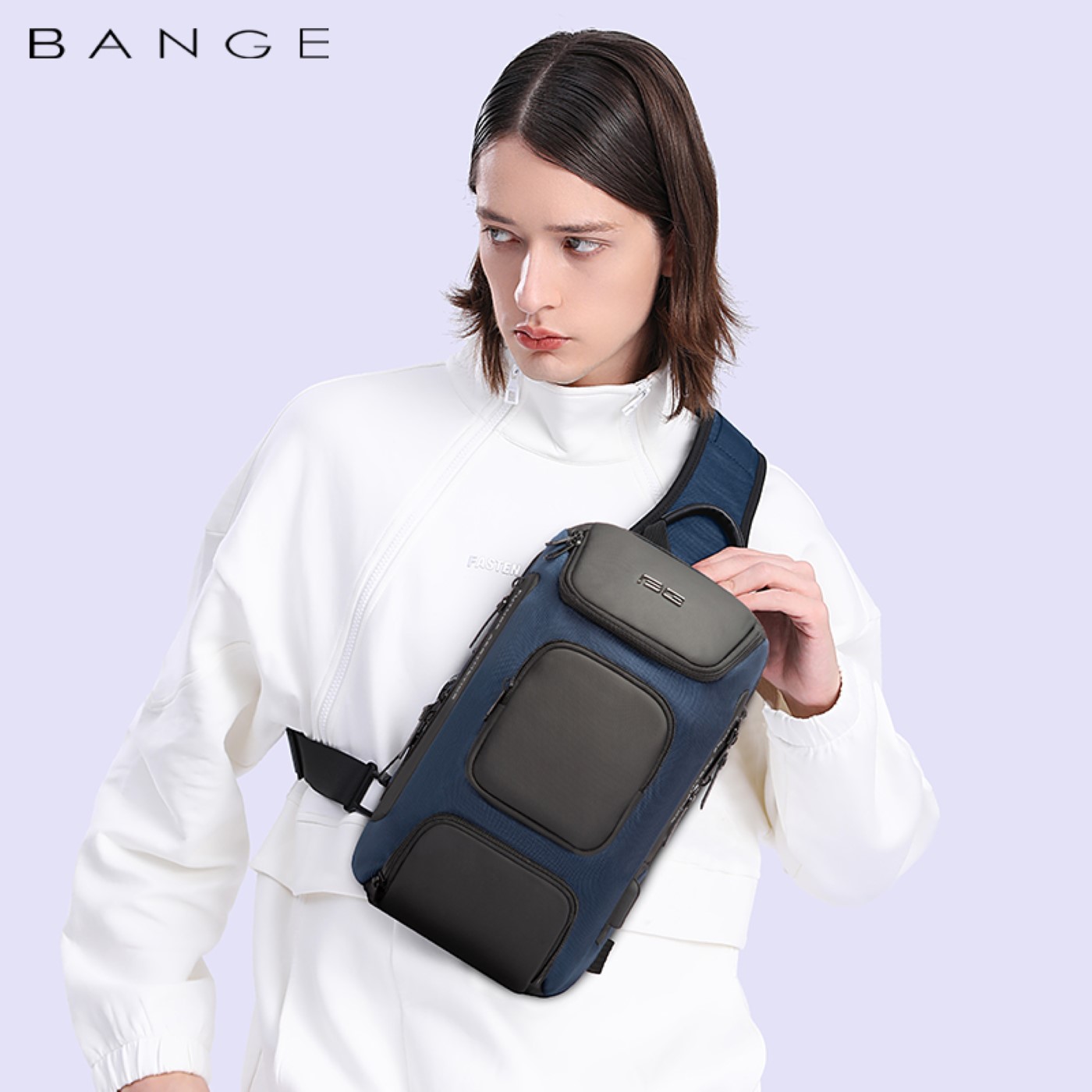 Τσαντάκι ώμου χιαστί crossbody Bange 7086 μπλέ