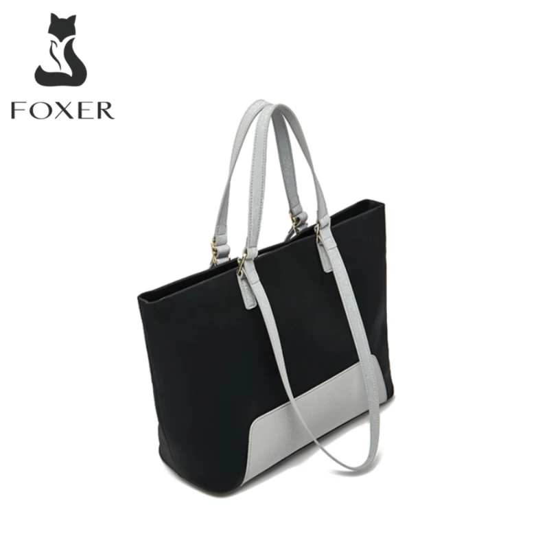 Υφασμάτινη Γυναικεία Τσάντα Shopper  Ωμου Foxer 9136060F μαύρο