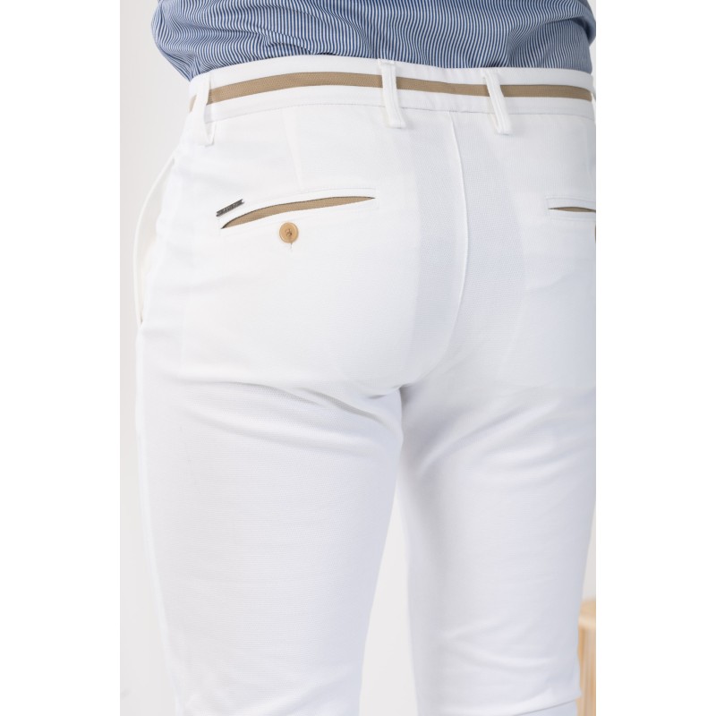Vittorio Ανδρικό Παντελόνι Chinos 500-24-COMO White Λευκό
