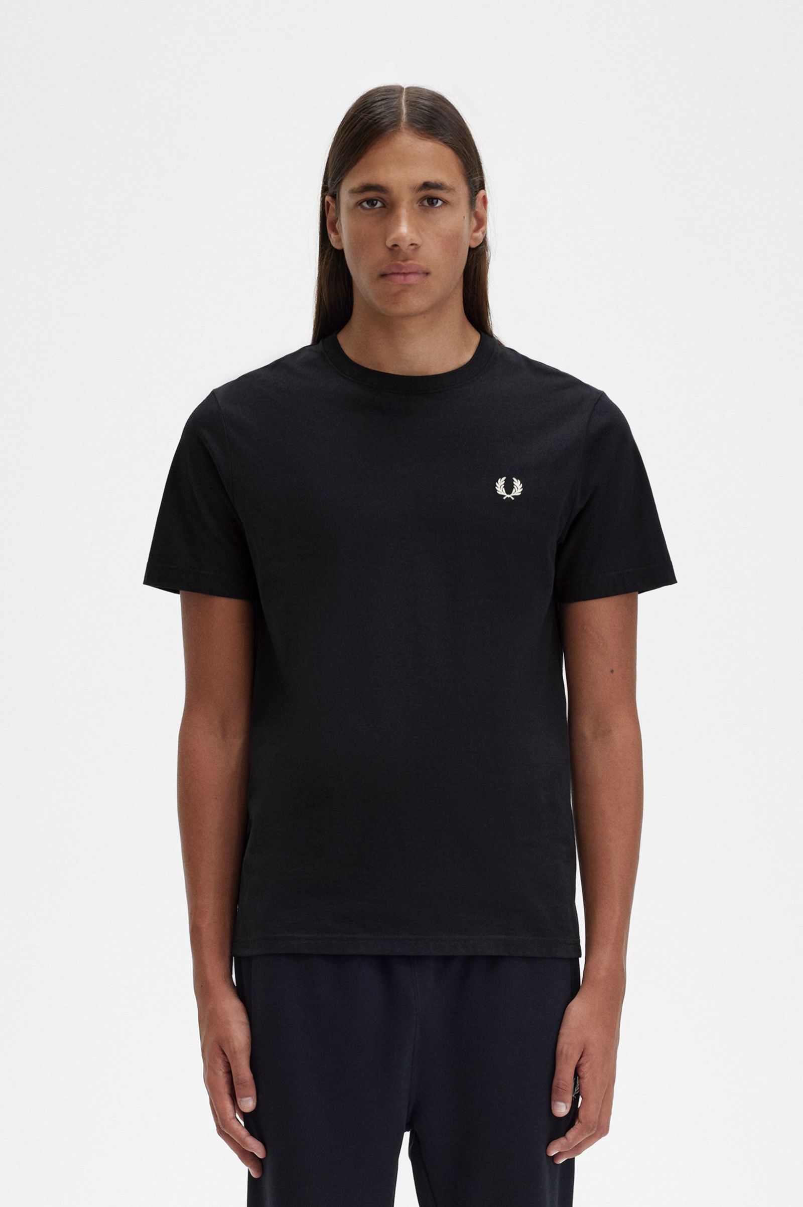 Fred Perry Ανδρική Μπλούζα Crew Neck T-Shirt M1600-102 Μαύρο