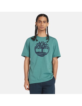 Timberland Ανδρική Μπλούζα T-Shirt River Tree Logo TB0A2C2RCL6 Πράσινο