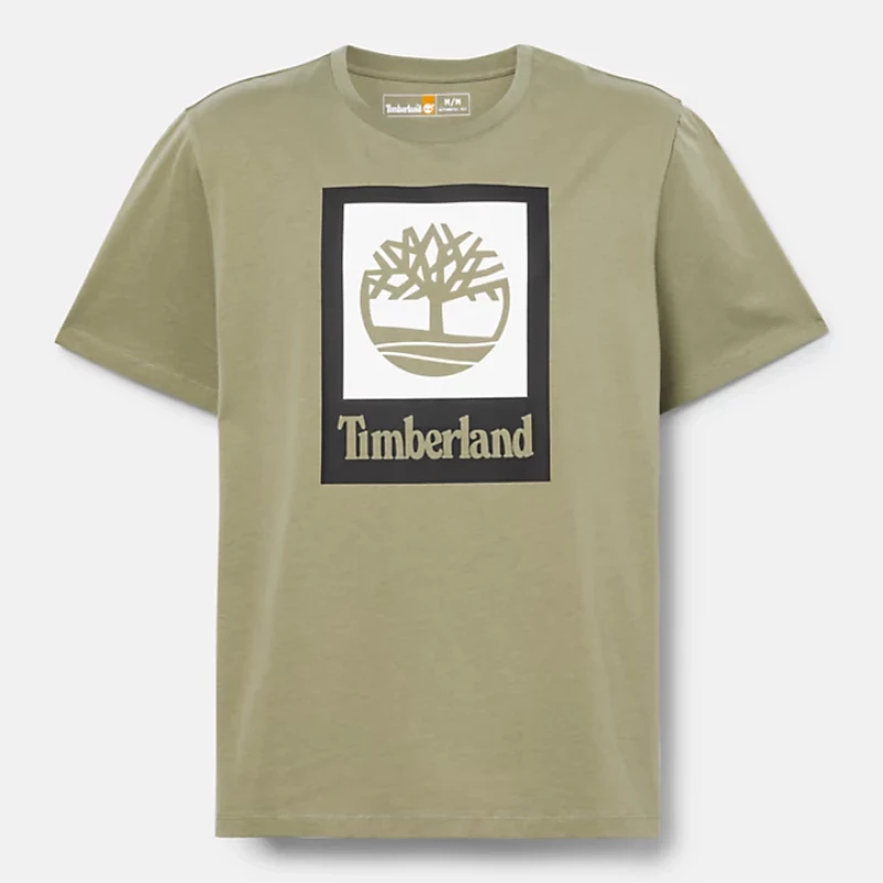Timberland Ανδρική Μπλούζα T-Shirt Colored Short Sleeve Tee TB0A5QS2-590 Λαδί