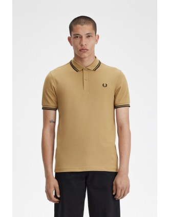 Fred Perry Ανδρική Μπλούζα Twin Tipped Polo M3600-U88 Μπεζ