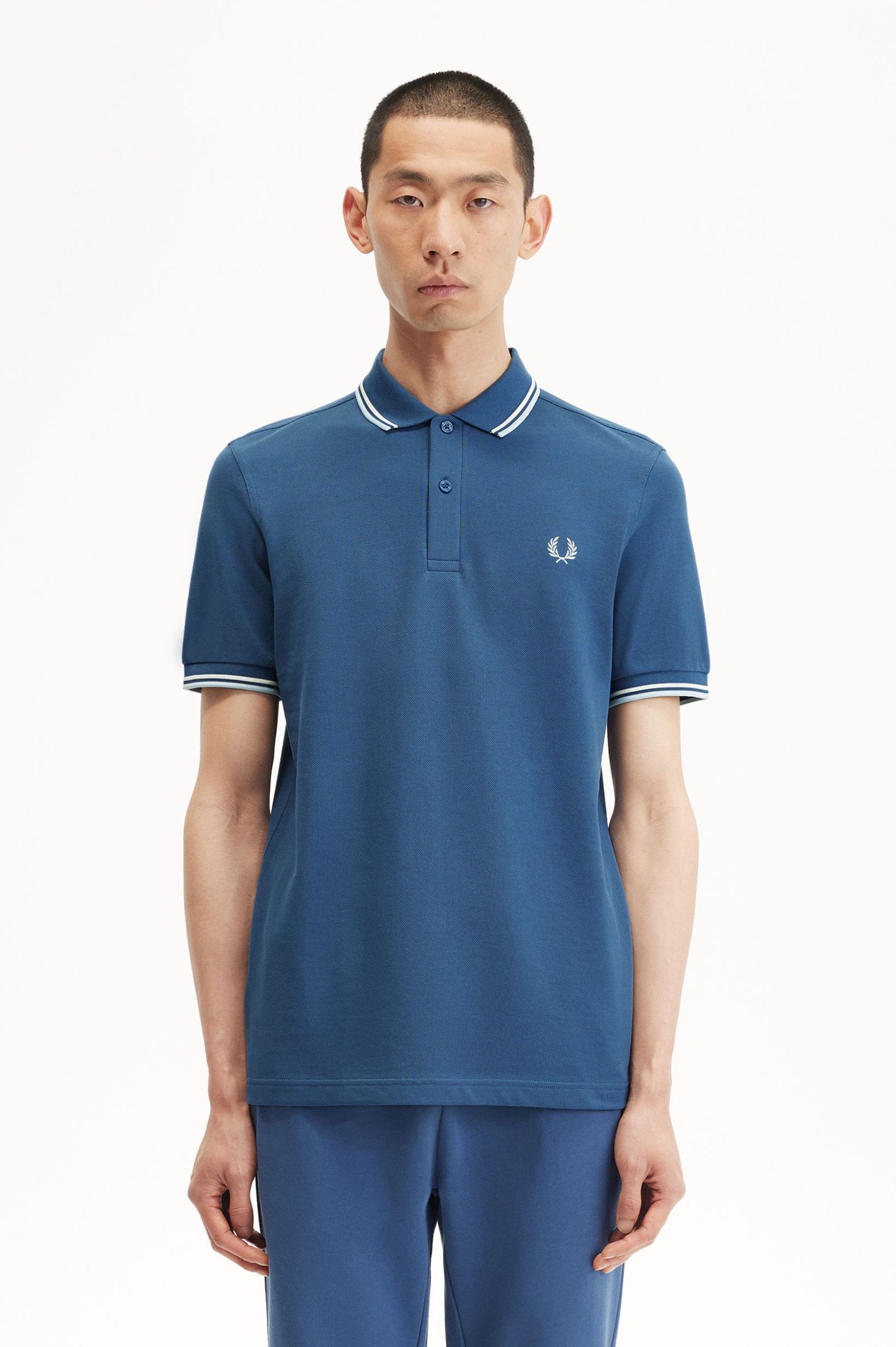 Fred Perry Ανδρική Μπλούζα Twin Tipped Polo M3600-U91 Ραφ