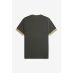 Fred Perry Ανδρική Μπλούζα Striped Cuff Pique T-Shirt M7707-638 Πράσινο