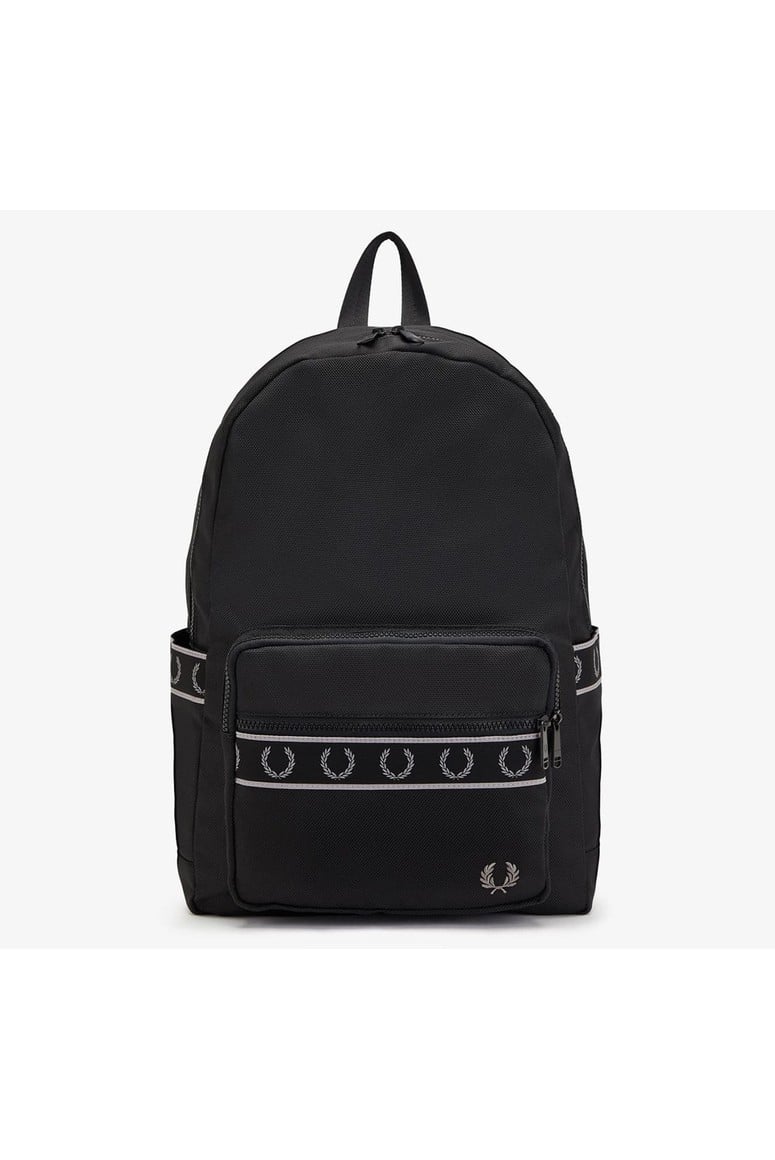 Fred Perry Unisex Σακίδιο Πλάτης Contrast Tape Backpack L5255-102 Μαύρο