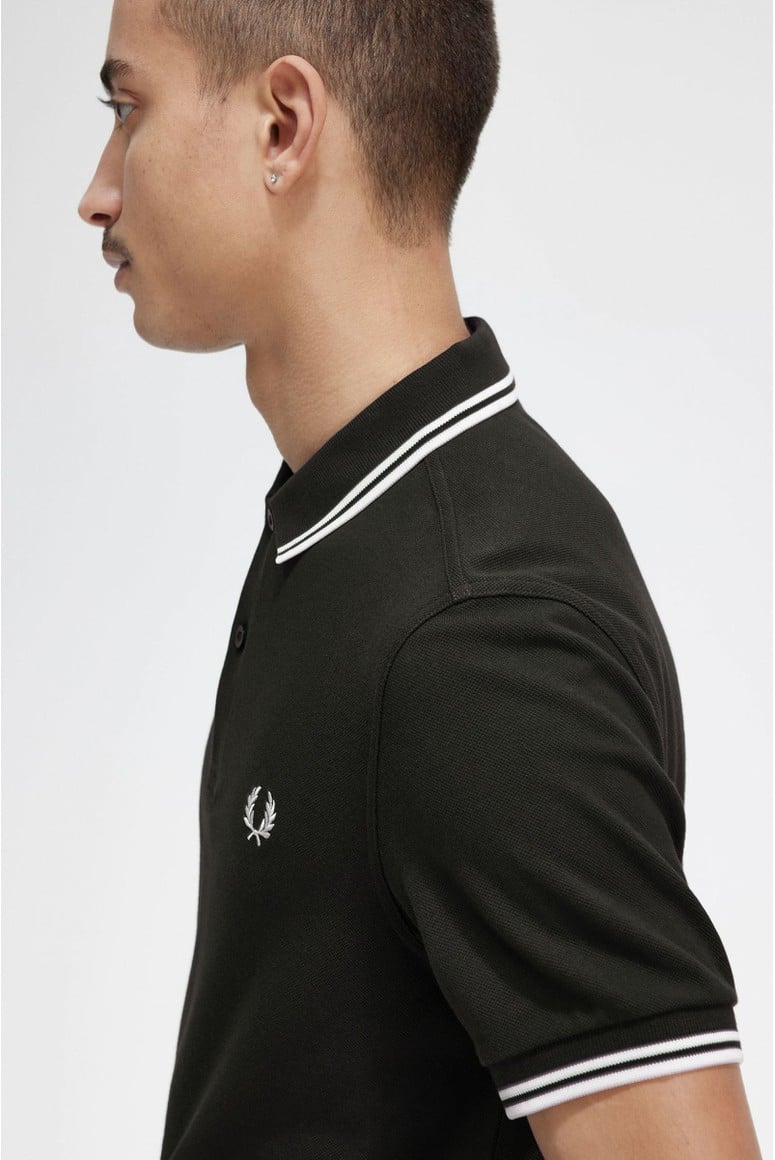 Fred Perry Ανδρική Μπλούζα Twin Tipped Polo M3600-T50 Πράσινο