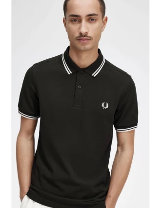 Fred Perry Ανδρική Μπλούζα Twin Tipped Polo M3600-T50 Πράσινο