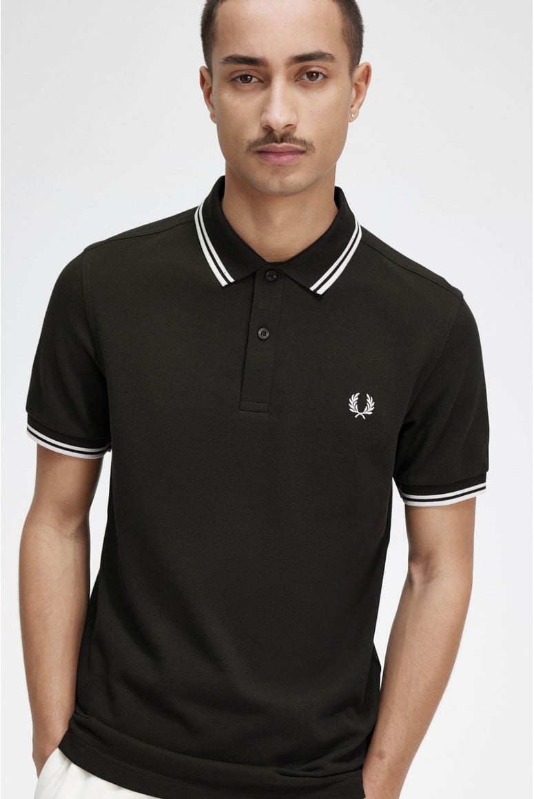 Fred Perry Ανδρική Μπλούζα Twin Tipped Polo M3600-T50 Πράσινο