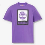 Timberland Ανδρική Μπλούζα T-Shirt Colored Short Sleeve Tee TB0A5QS2EJ9 Μωβ