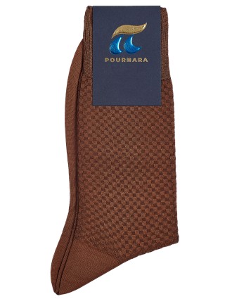 Pournara Ανδρικές Μονόχρωμες Κάλτσες 162-80 Καφέ
