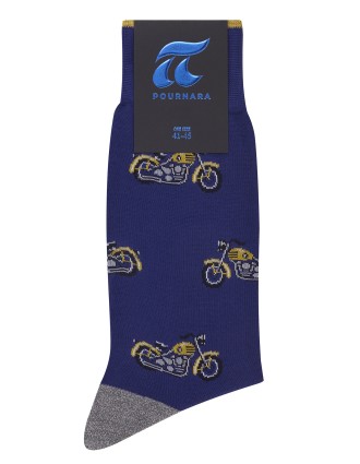 Pournara Ανδρικές Κάλτσες One Size Χωρίς Ραφές 3701-03 Μπλε