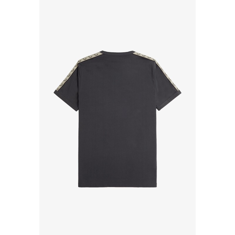 Fred Perry Ανδρικό T-shirt Contrast Tape Ringer M4613-V62 Γκρι