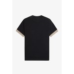 Fred Perry Ανδρική Μπλούζα Striped Cuff Pique T-Shirt M7707-102 Μαύρο