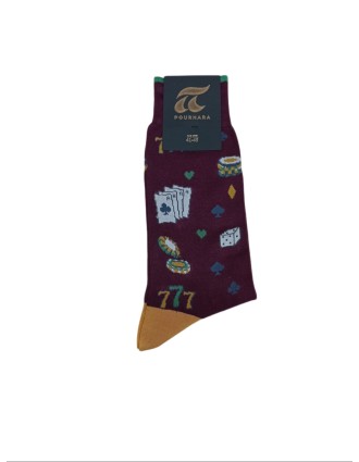 Pournara Ανδρικές Κάλτσες One Size Χωρίς Ραφές 3702-3 Μπορντό
