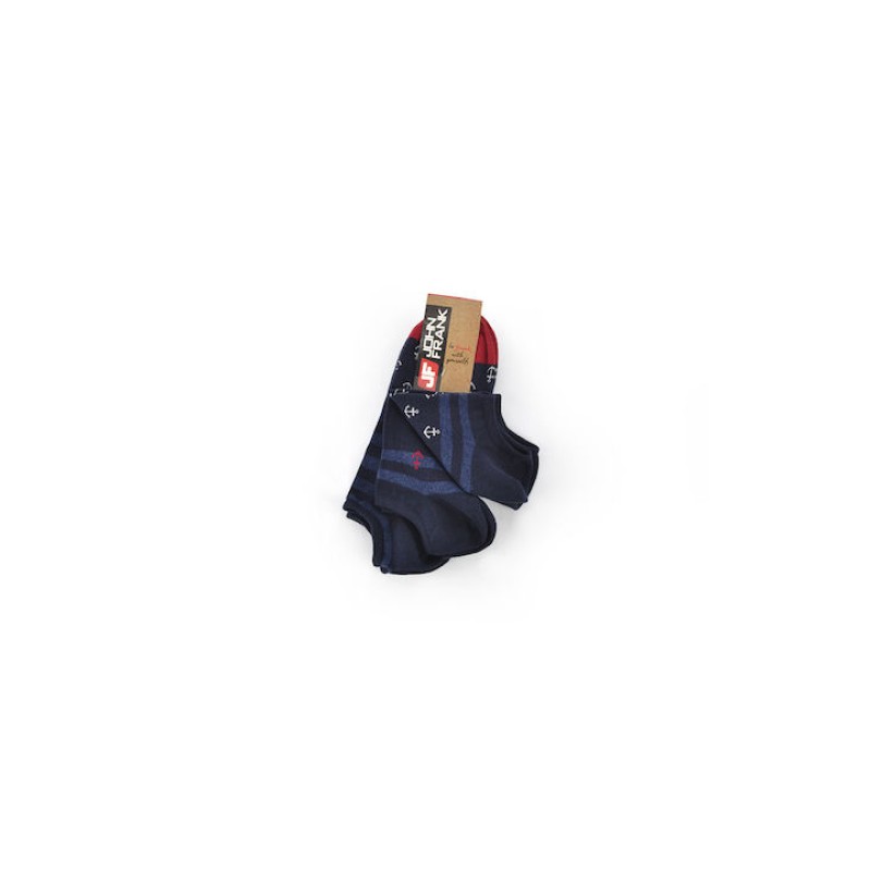John Frank Ανδρικές Κάλτσες Σοσόνια 3 τεμ. One Size 40-45 JF3SS20S21 Navy