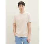 Tom Tailor Ανδρική Μπλούζα Henley T-Shirt With Texture 1040876-27609 Μπεζ