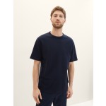 Tom Tailor Ανδρική Μπλούζα T-Shirt With Texture 1040952-10668 Μπλε