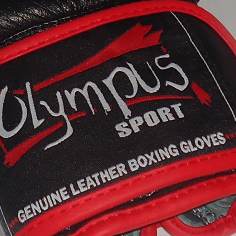40012052 boxing gloves olympus leather thai style black red closeup2 3 tobros.gr