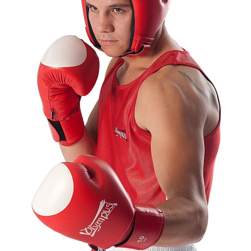 4003814 boxing gloves olympus contest leather red white papadopoulos 4 tobros.gr