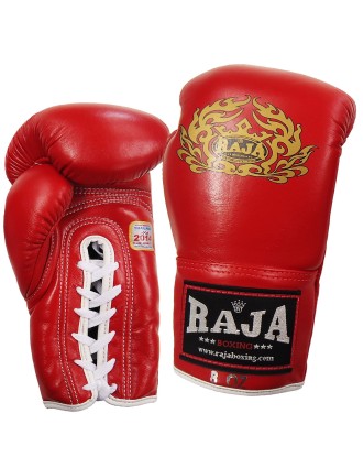 Πυγμαχικά Γάντια RAJA Γνήσιο Δέρμα - RBGV-1 με Κορδόνι COMPETITION