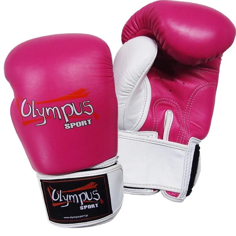 401402 boxing gloves olympus by raja leather double color fuxia white 3 tobros.gr